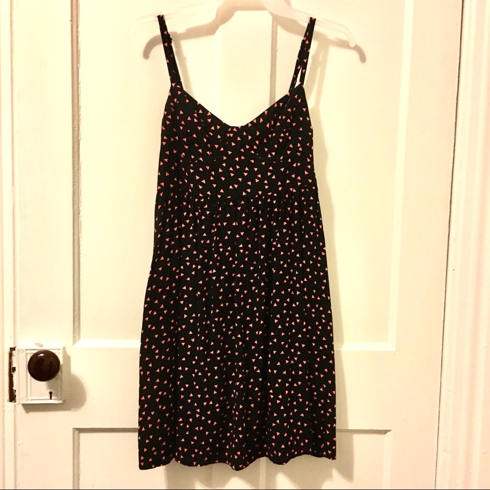 Coral and Black Dress 80’s 90’s y2k Style Skater Dress